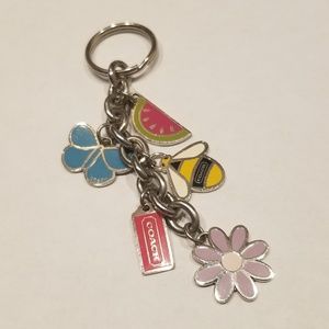 Old school Coach charm keychain